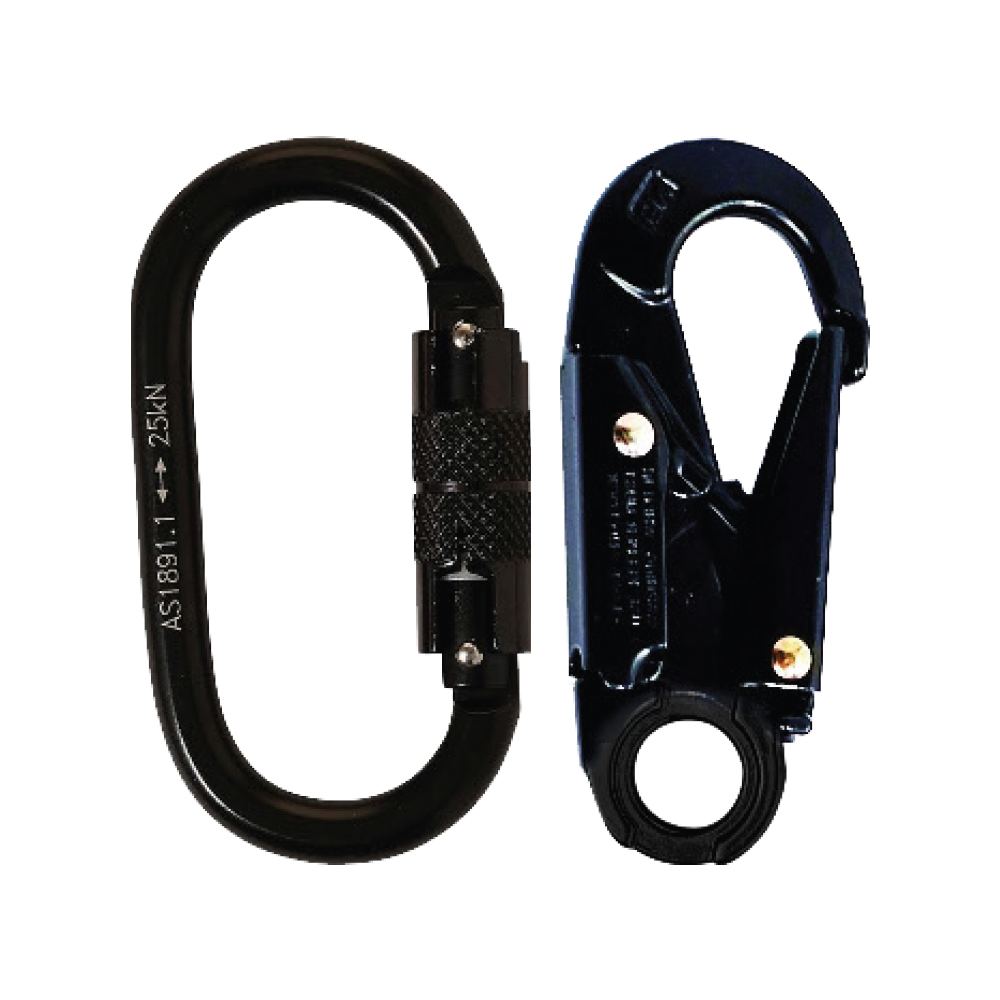 LINQ Height Safety Single Leg Kernmantle 2M Shock Absorb Rope Lanyard With Hardware KD & SN