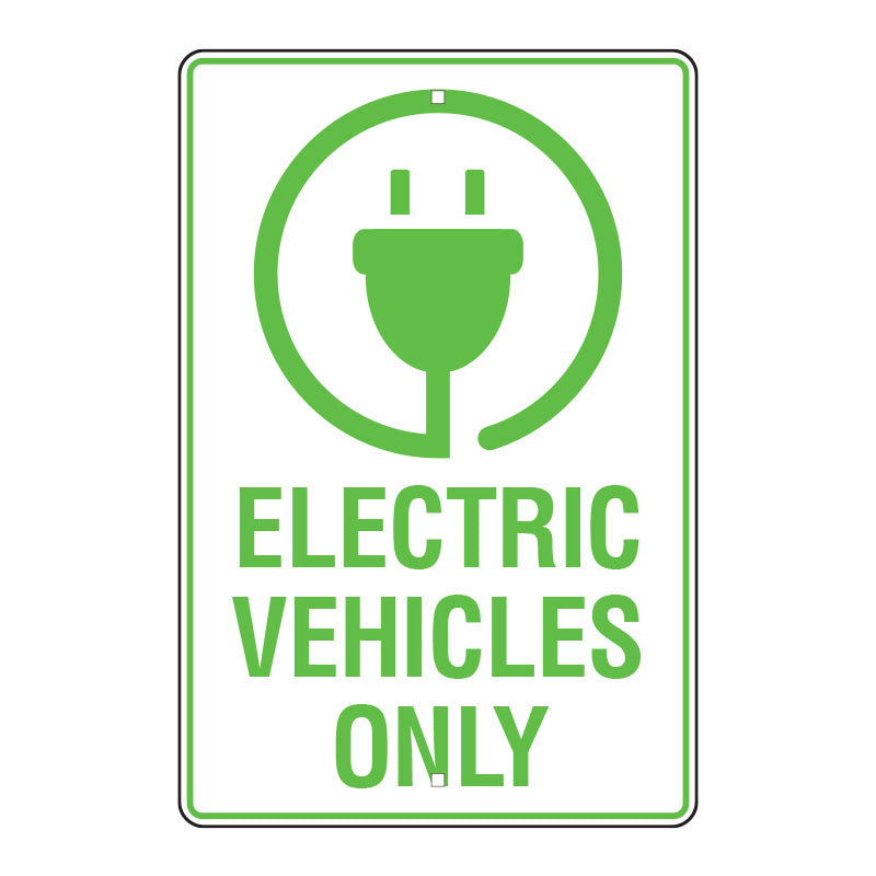 Sign - Electric Vehicles Only - 600H x 400W