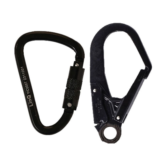 LINQ Height Safety Elite Single Leg Shock Absorbing 2M Adjustable Lanyard With Hardware KT & SD