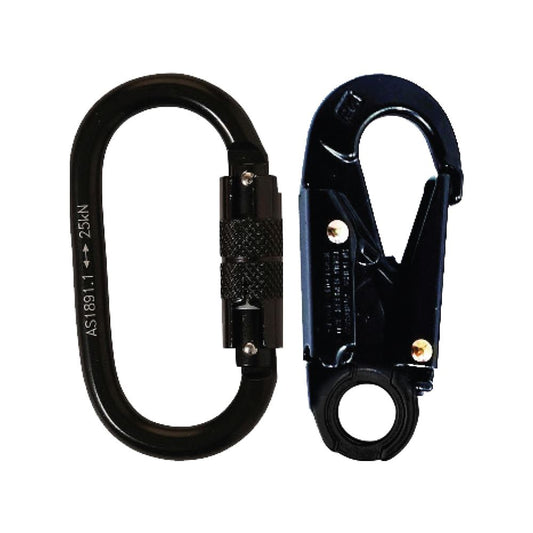 LINQ Height Safety Elite Single Leg Elasticated Lanyard With Hardware KD & SN