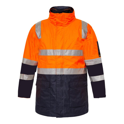 Workcraft WW9024 Hi Vis Reflective Jacket in Orange/Navy