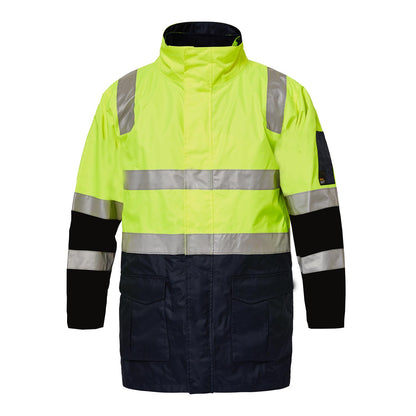 Workcraft WW9024 Hi Vis Reflective Jacket in Yellow/Navy