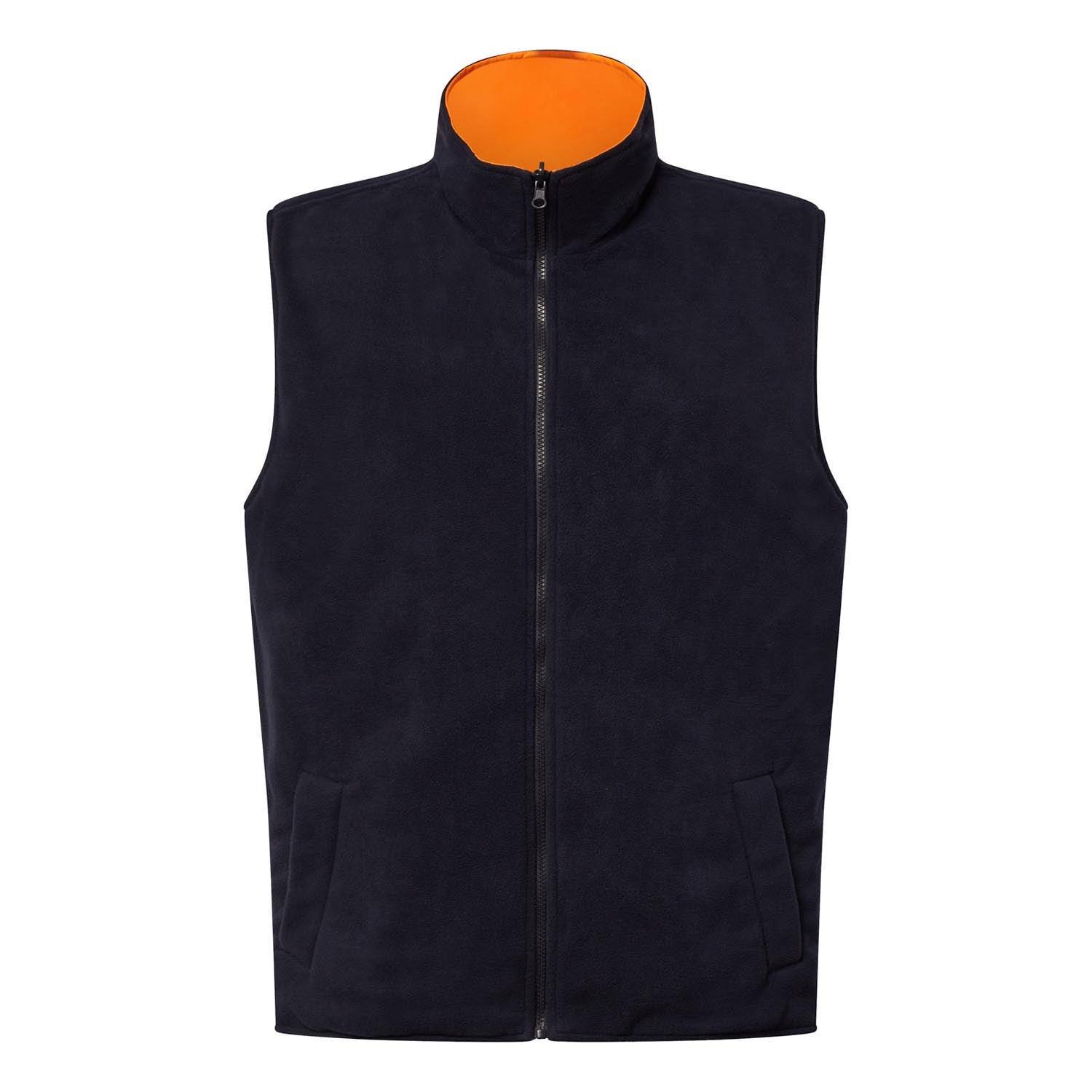 Workcraft WW9026 VIC Rail Hi Vis Reversible Fleece Reflective Vest in Safety Orange