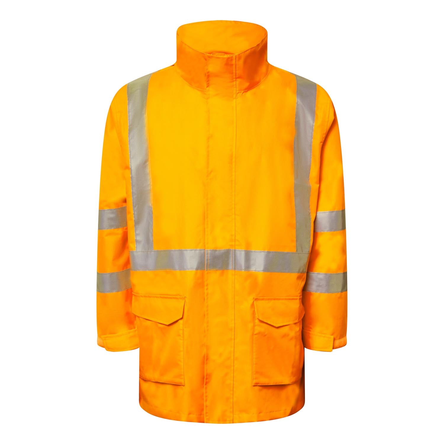 Workcraft WW9030 NSW Rail Hi Vis Reflective Jacket With X-Pattern Tape in Safety Orange