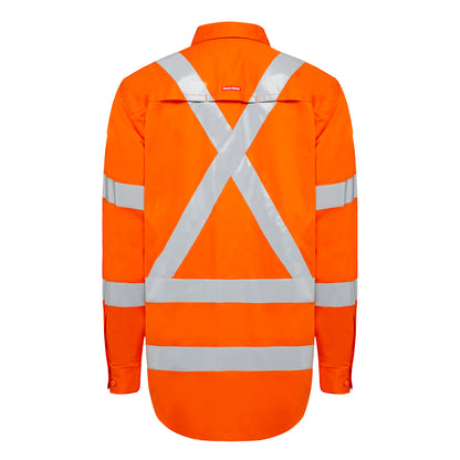 Hard Yakka Y08420 Women's Core Biomotion Hi-vis Taped Long Sleeve Cross Back