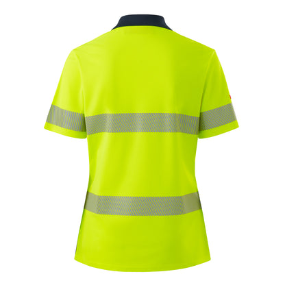 Hard Yakka Y08602 Womens  Short Sleeve Hi Vis Taped Polo