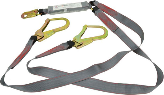 Maxisafe ZABM-2T5 Double Lanyard w/ Snaphook & Scaffold Hook