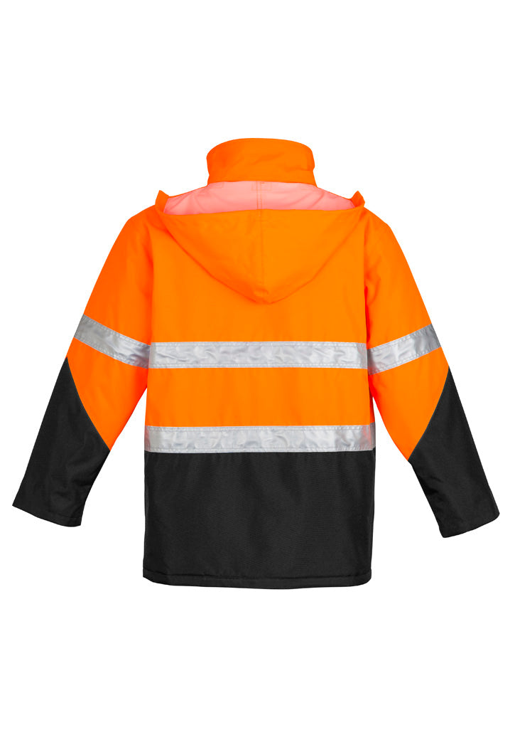Syzmik Men's Hi Vis Storm Jacket - Orange/Black