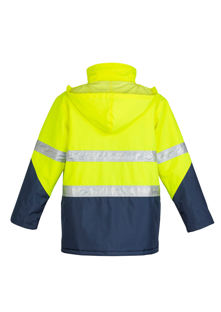 Syzmik Men's Hi Vis Storm Jacket - Yellow/Navy