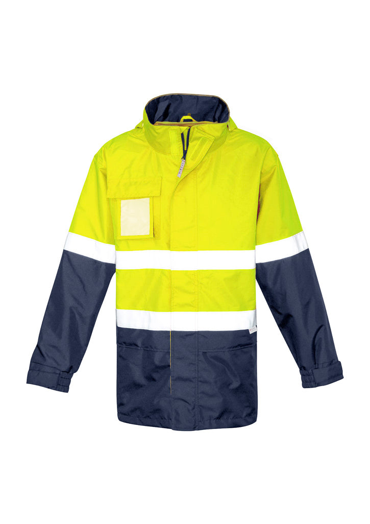 Syzmik Men's Hi Vis Ultralite Waterproof Jacket - Yellow/Navy