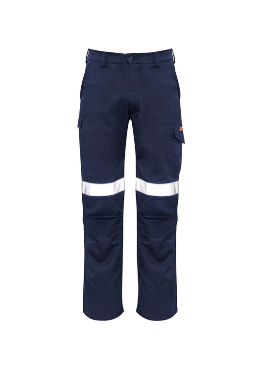 Syzmik Men's Orange Flame Taped Cargo Pant (Stout) - Navy