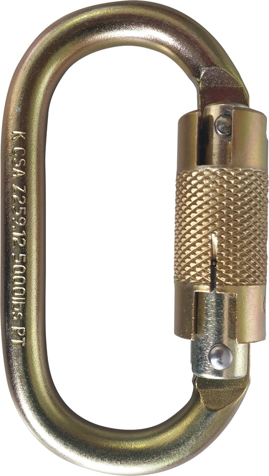 Maxisafe ZPJ501H Screwgate Oval Karabiner - Heavy Duty