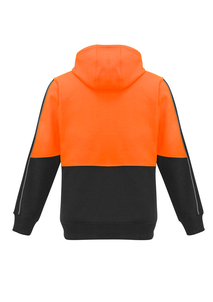 Syzmik Unisex Hi Vis Full Zip Hoodie - Orange/Black