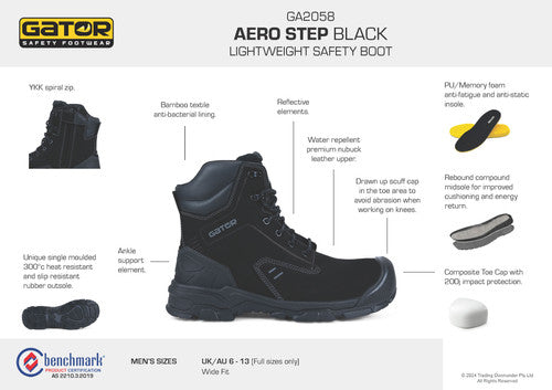 GA2058 Gator AeroStep High Safety Boot