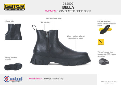 GB2002 Gator Bella Womens Mid Safety Boot