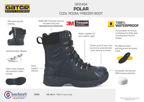 GP2404 Gator Polar High Safety Boot