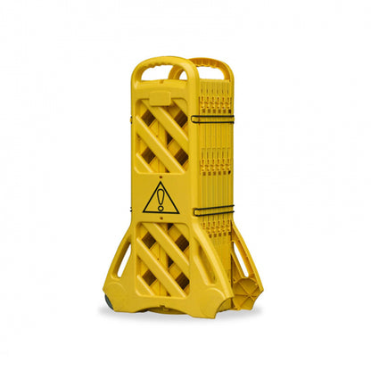 Mobile Expanding Safety Barrier - Polyethylene Yellow