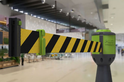 Pilot 10m Belt Barrier - Yellow