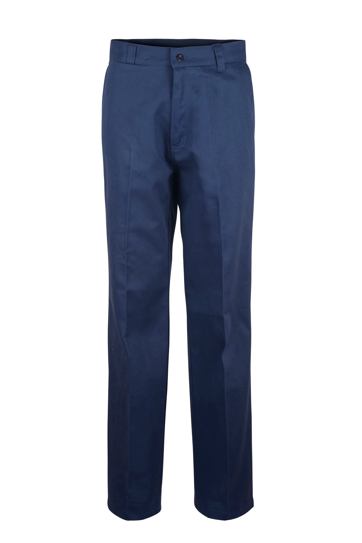 Workcraft WP3038L Mens Flat Front Cotton Drill Trouser Long in Navy